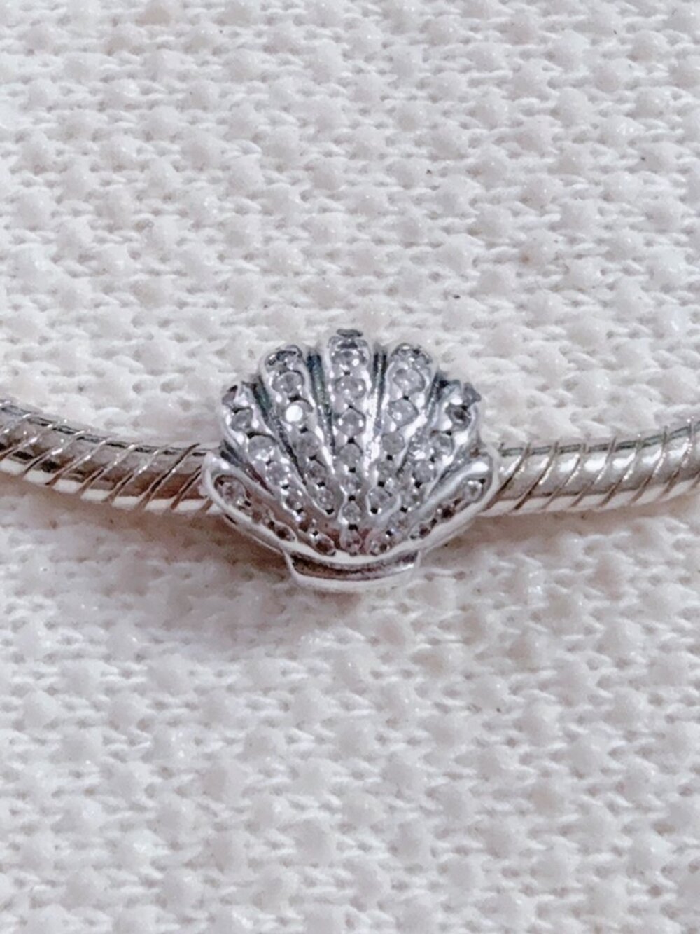 Disney Ariel's Sea Shell Silver Charm For Pandora Bracelet Necklace